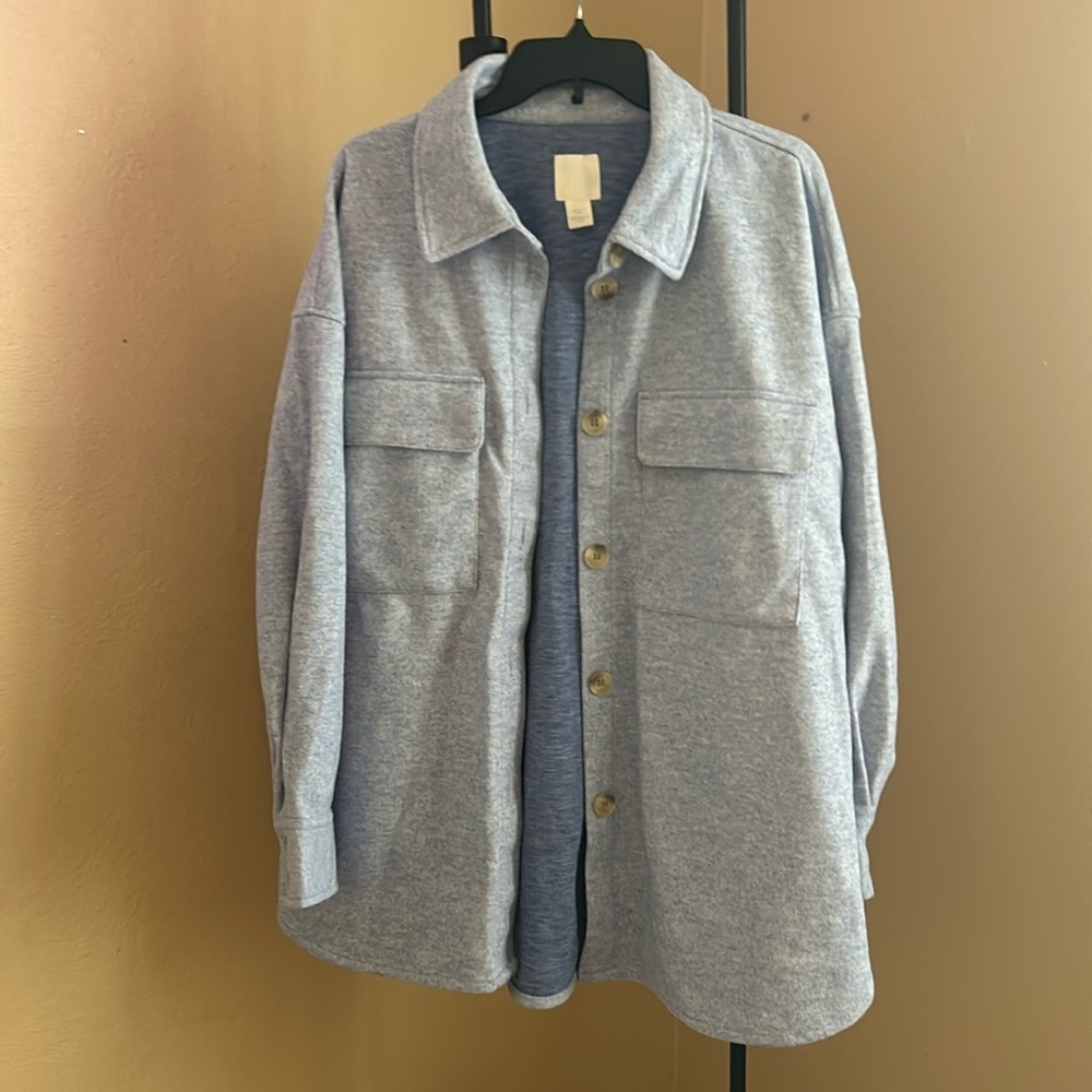 Oversized lightweight shacket
